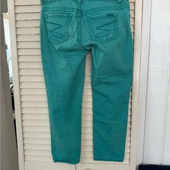 7 For All Mankind Turquoise Denim Pants - Picture 6 of 8